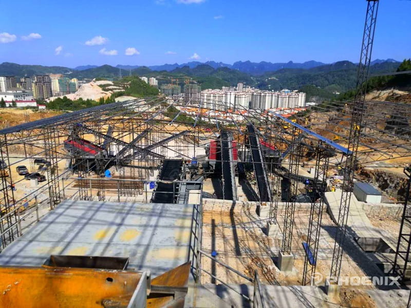 時產(chǎn)500t石灰石破碎生產(chǎn)線籌建試運行