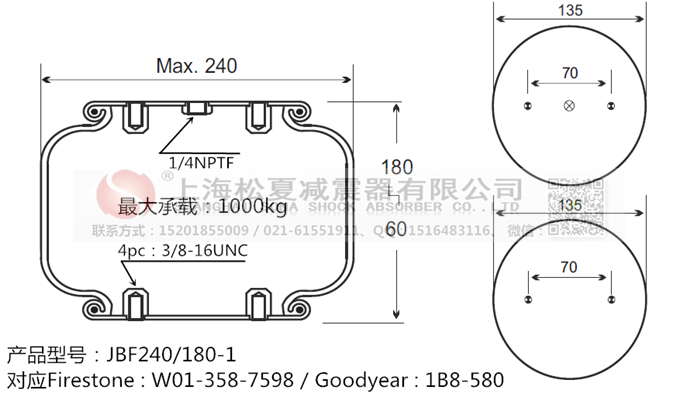 JBF240-180-1橡膠<a href='http://sfsjzp.com/' target='_blank'><u>空氣彈簧</u></a>