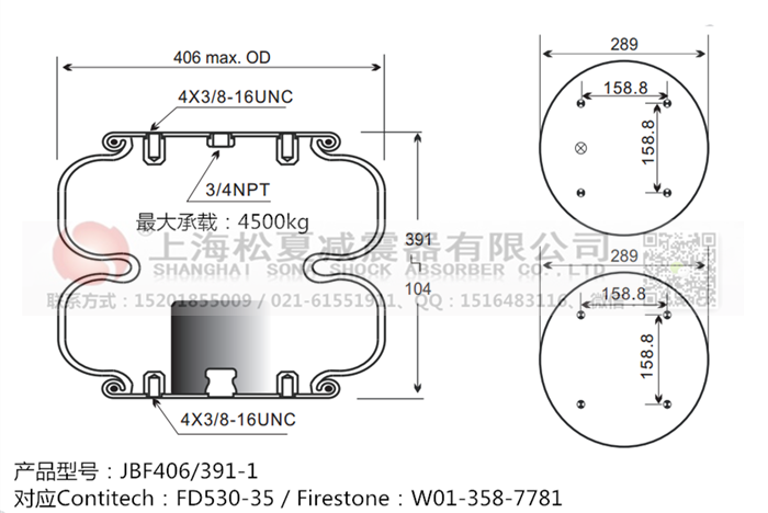 JBF406/391-2橡膠<a href='http://sfsjzp.com/' target='_blank'><u>空氣彈簧</u></a>
