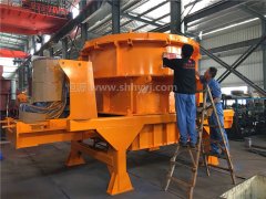 制砂機快速加工2000方河卵石,制砂機設備展實力