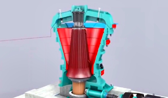 旋回式破碎機3D動畫